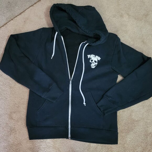 Flatline Hoodie w Skull womens sz large - Picture 2 of 3